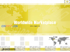 黄色WorldMarket主题PPT模板